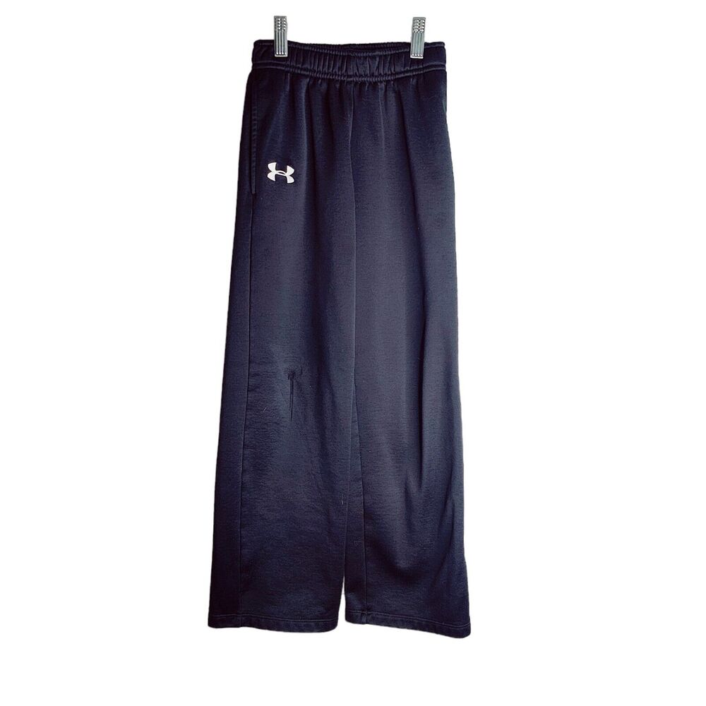 Under Armour Boys Youth‎ Size Y XS Black Loose Fit Athletic Lounge Sweatpants